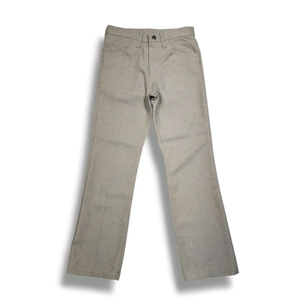 Vintage Wrangler‎ Western Heathered Tan 100% Polyester Pants Men's 29x30 82HT